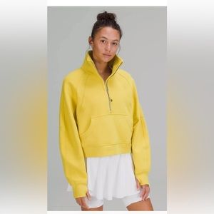 Lululemon Cropped Oversized Scuba Funnel Neck Sweater